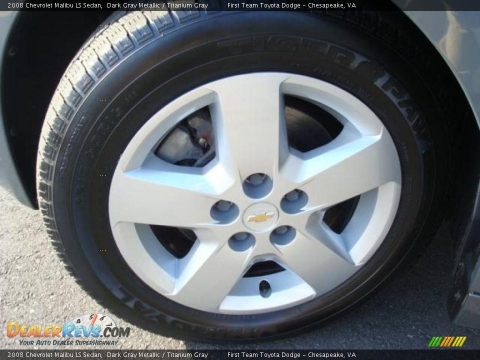 2008 Chevrolet Malibu LS Sedan Dark Gray Metallic / Titanium Gray Photo #17