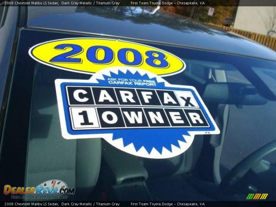 2008 Chevrolet Malibu LS Sedan Dark Gray Metallic / Titanium Gray Photo #20