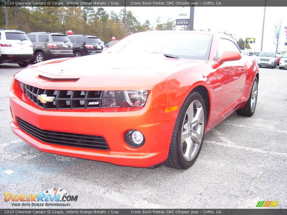 2010 Chevrolet Camaro SS Coupe Inferno Orange Metallic / Gray Photo #4
