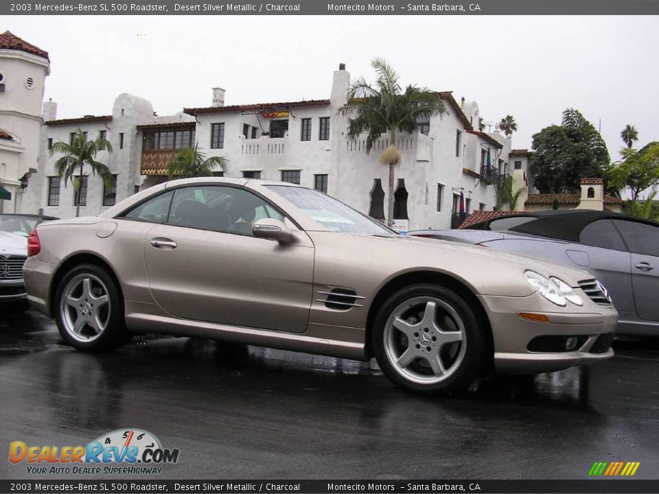 2003 Mercedes-Benz SL 500 Roadster Desert Silver Metallic / Charcoal Photo #2