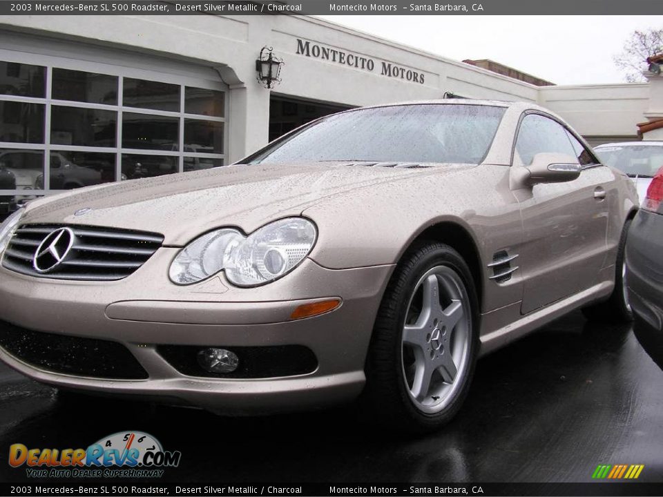 2003 Mercedes-Benz SL 500 Roadster Desert Silver Metallic / Charcoal Photo #3