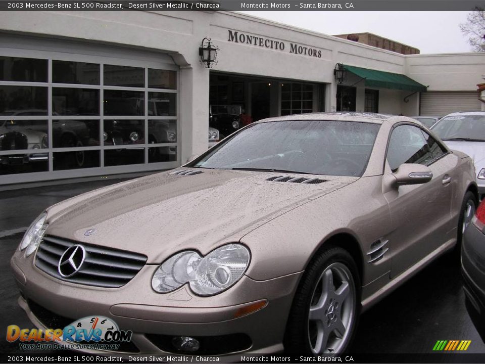 2003 Mercedes-Benz SL 500 Roadster Desert Silver Metallic / Charcoal Photo #4
