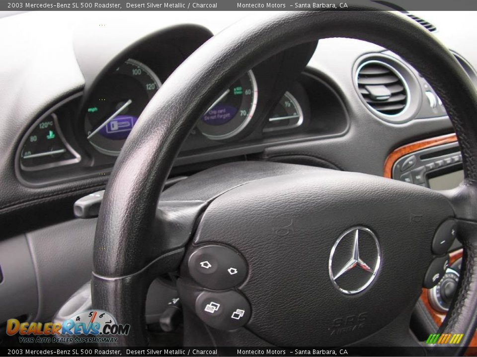 2003 Mercedes-Benz SL 500 Roadster Desert Silver Metallic / Charcoal Photo #7