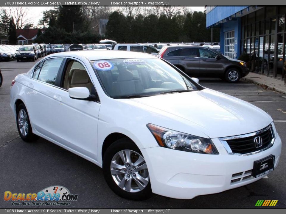 2008 Honda Accord LX-P Sedan Taffeta White / Ivory Photo #3