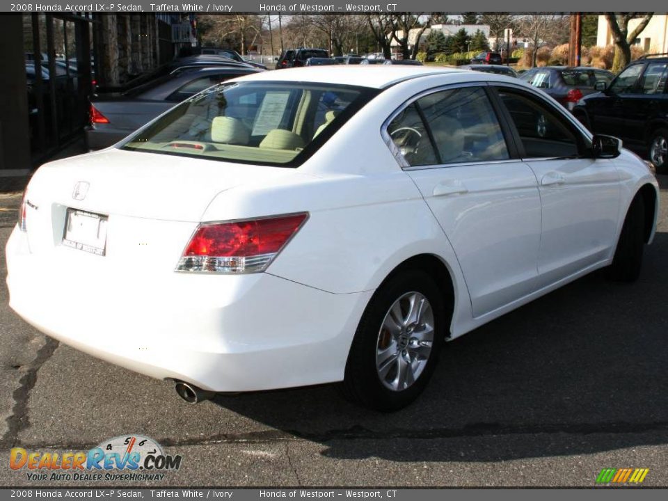 2008 Honda Accord LX-P Sedan Taffeta White / Ivory Photo #5