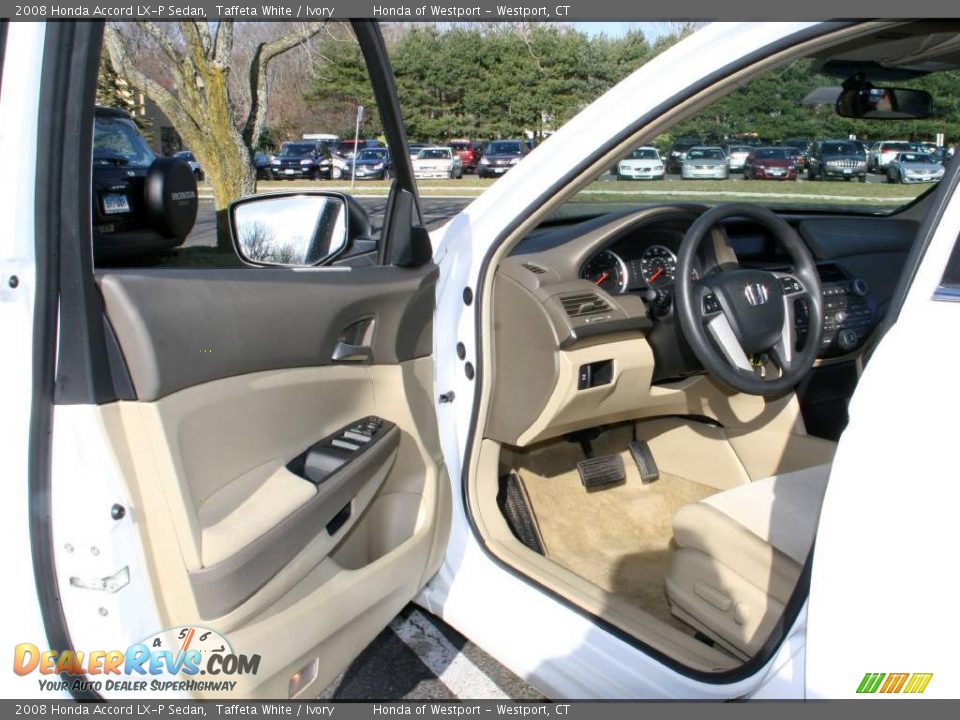 2008 Honda Accord LX-P Sedan Taffeta White / Ivory Photo #10