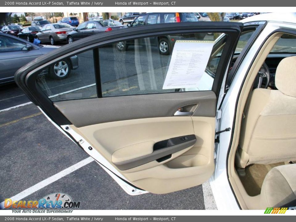 2008 Honda Accord LX-P Sedan Taffeta White / Ivory Photo #16