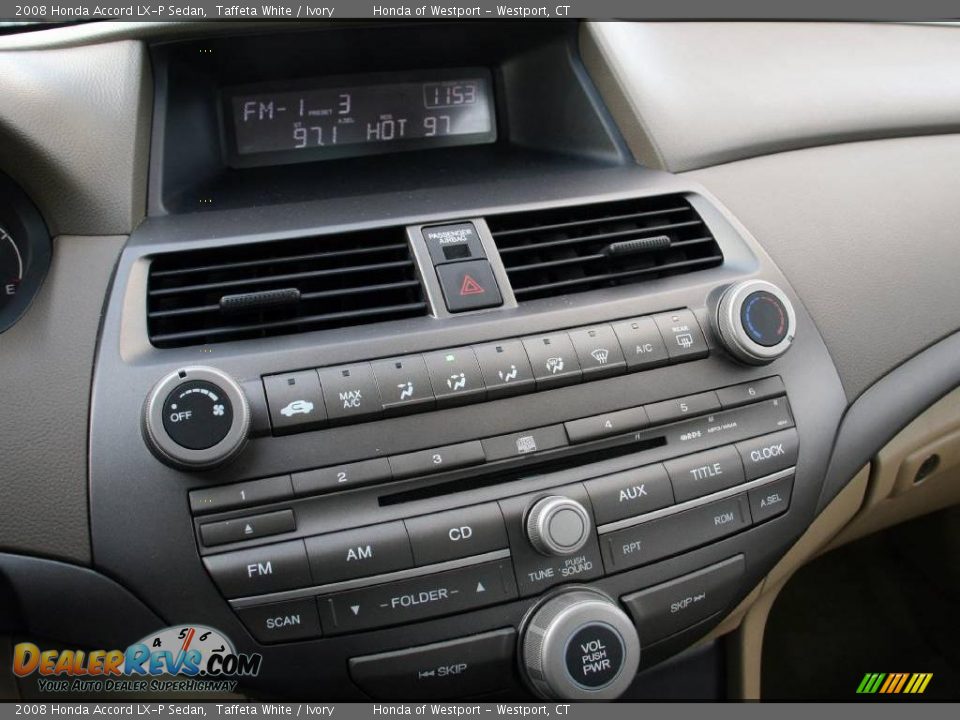 2008 Honda Accord LX-P Sedan Taffeta White / Ivory Photo #23