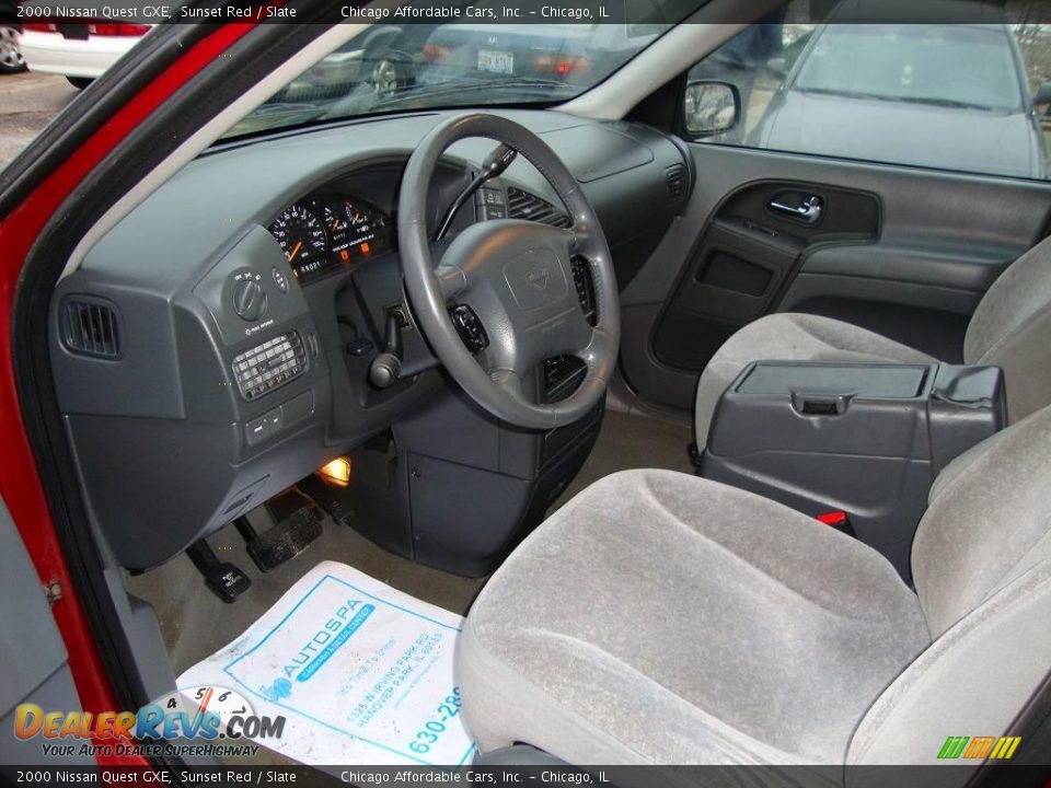 2000 Nissan Quest GXE Sunset Red / Slate Photo #6