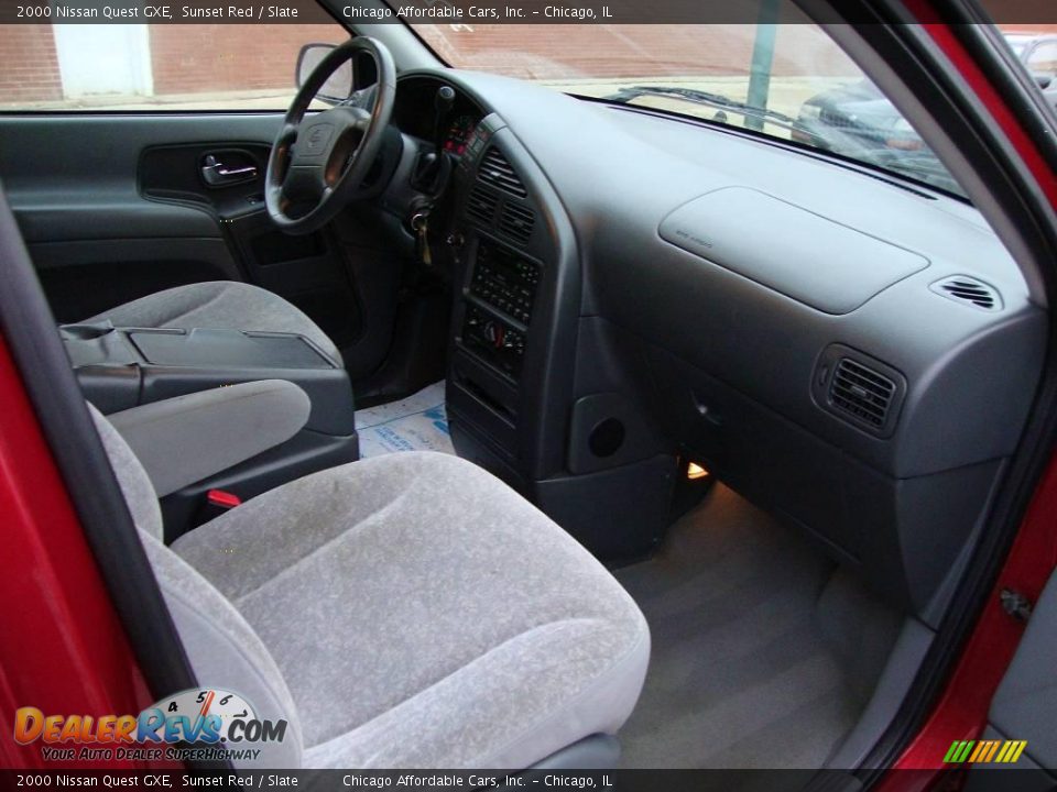2000 Nissan Quest GXE Sunset Red / Slate Photo #8