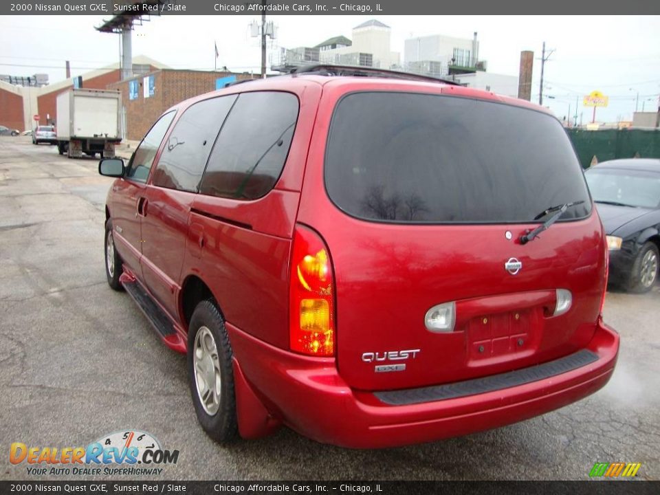 2000 Nissan Quest GXE Sunset Red / Slate Photo #11