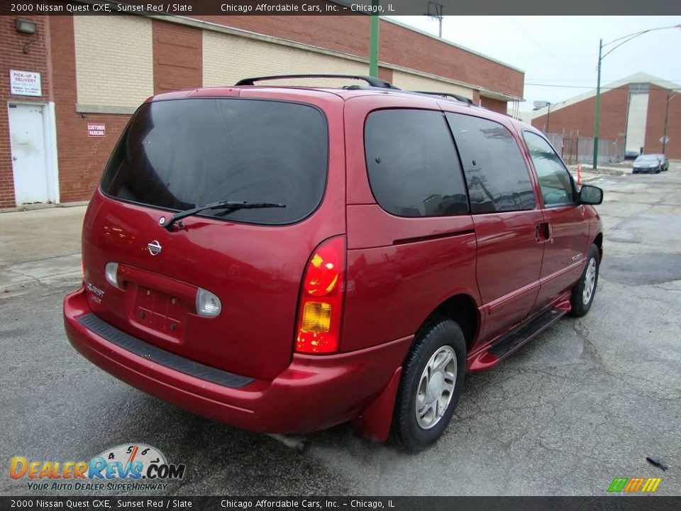 2000 Nissan Quest GXE Sunset Red / Slate Photo #12