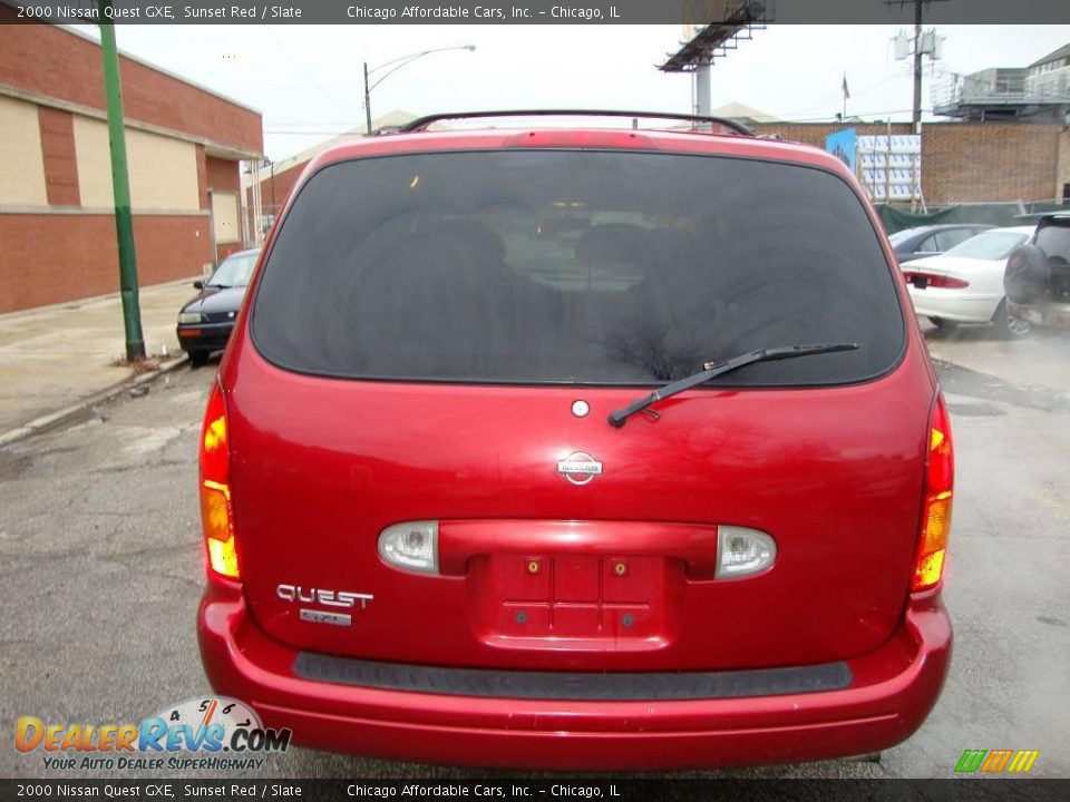 2000 Nissan Quest GXE Sunset Red / Slate Photo #13