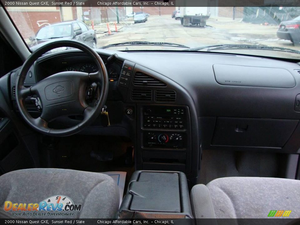 2000 Nissan Quest GXE Sunset Red / Slate Photo #16