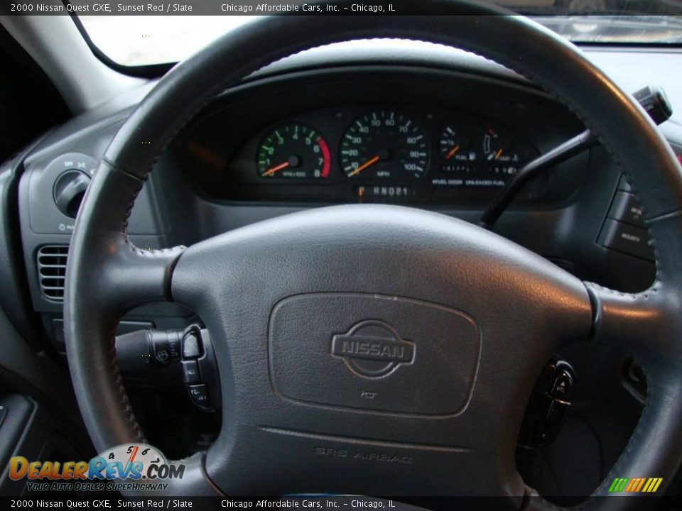 2000 Nissan Quest GXE Sunset Red / Slate Photo #22