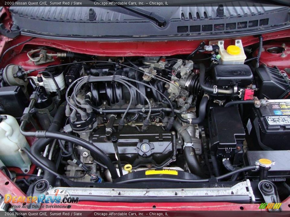 2000 Nissan Quest GXE Sunset Red / Slate Photo #23