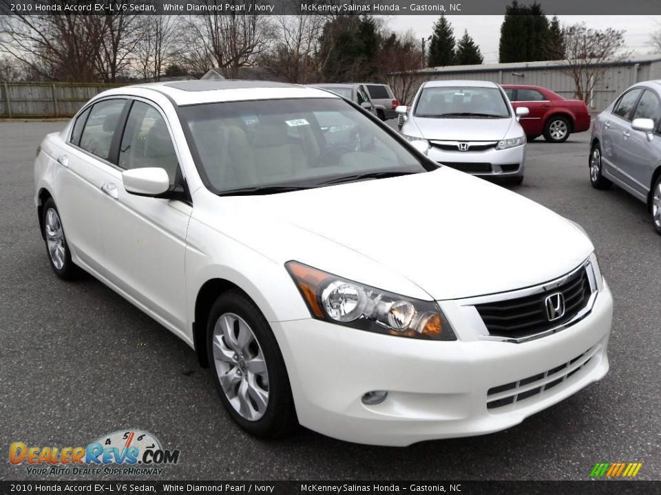 2010 Honda Accord EX-L V6 Sedan White Diamond Pearl / Ivory Photo #5