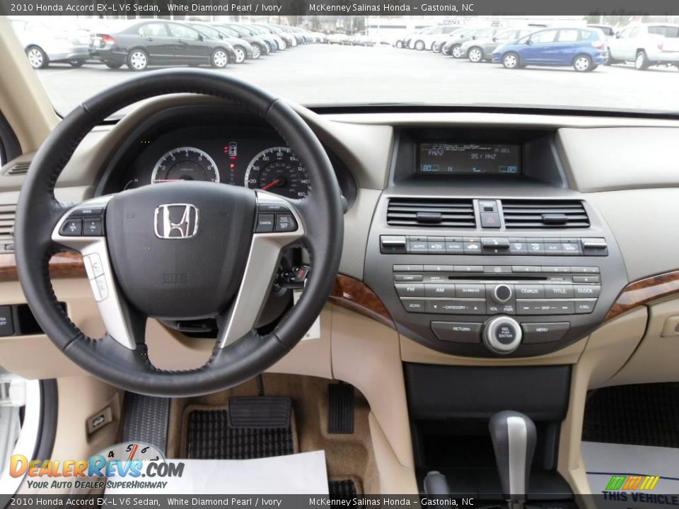 2010 Honda Accord EX-L V6 Sedan White Diamond Pearl / Ivory Photo #13