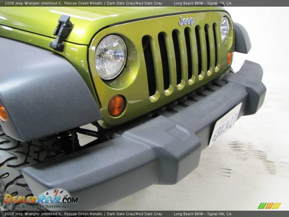 2008 Jeep Wrangler Unlimited X Rescue Green Metallic / Dark Slate Gray/Med Slate Gray Photo #6