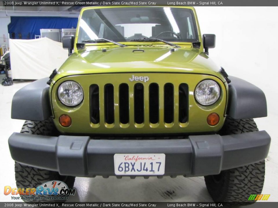 2008 Jeep Wrangler Unlimited X Rescue Green Metallic / Dark Slate Gray/Med Slate Gray Photo #7