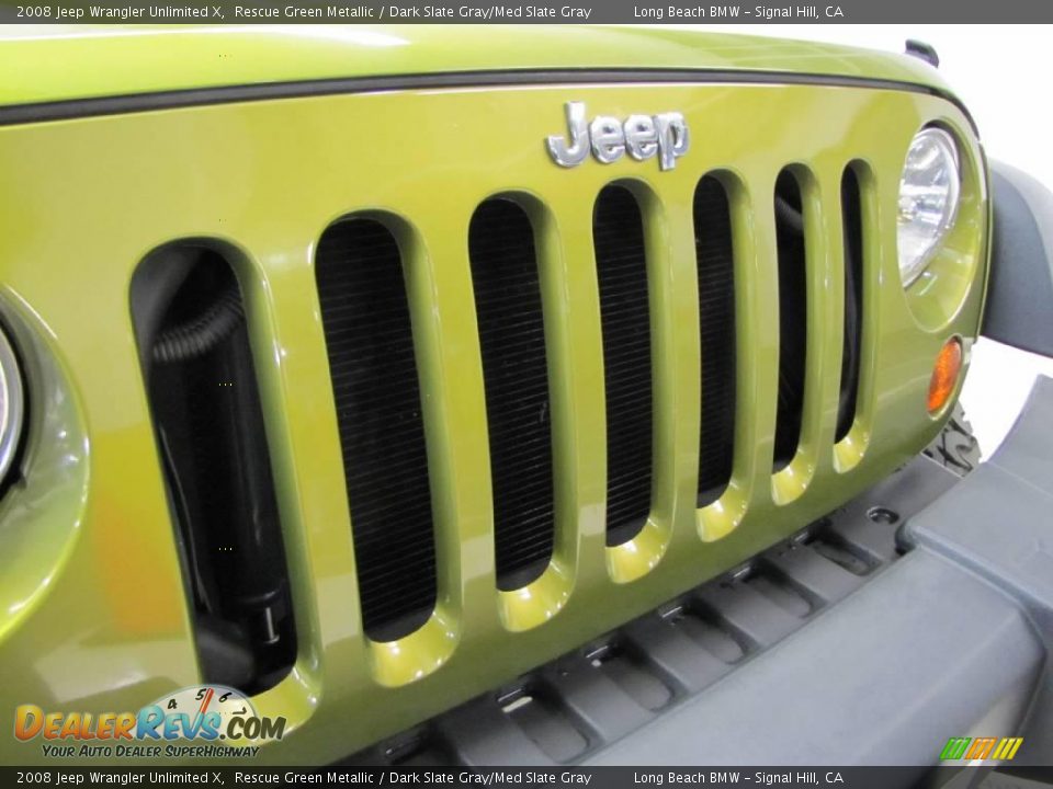 2008 Jeep Wrangler Unlimited X Rescue Green Metallic / Dark Slate Gray/Med Slate Gray Photo #8