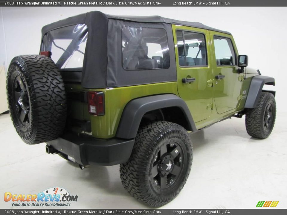 2008 Jeep Wrangler Unlimited X Rescue Green Metallic / Dark Slate Gray/Med Slate Gray Photo #9