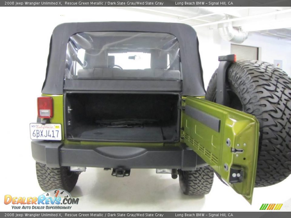 2008 Jeep Wrangler Unlimited X Rescue Green Metallic / Dark Slate Gray/Med Slate Gray Photo #12