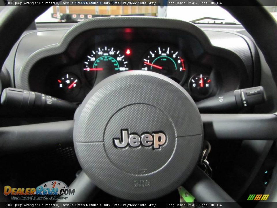 2008 Jeep Wrangler Unlimited X Rescue Green Metallic / Dark Slate Gray/Med Slate Gray Photo #34