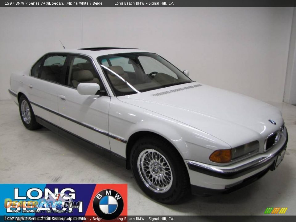1997 BMW 7 Series 740iL Sedan Alpine White / Beige Photo #1
