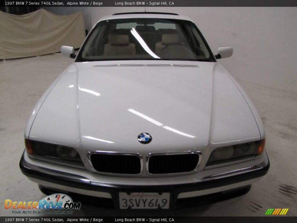 1997 BMW 7 Series 740iL Sedan Alpine White / Beige Photo #4