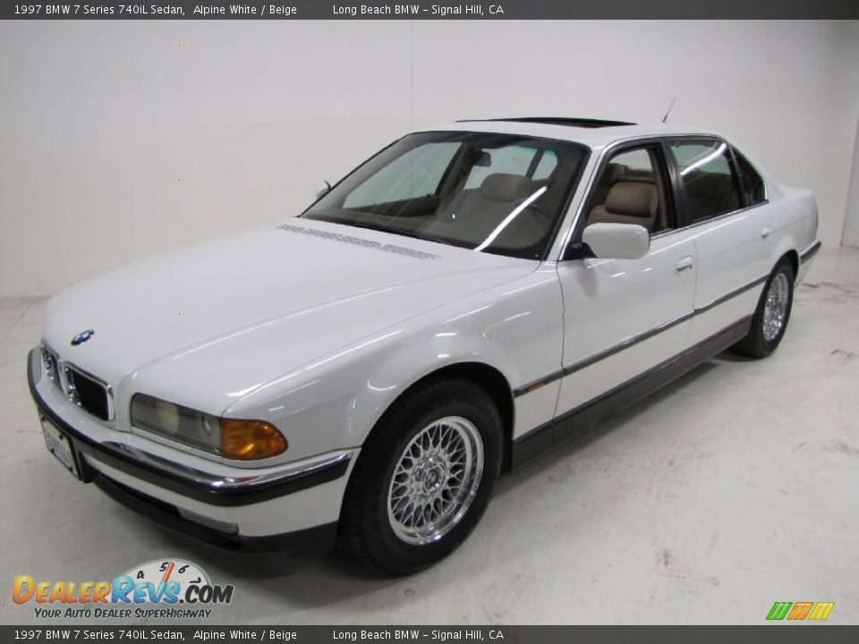1997 BMW 7 Series 740iL Sedan Alpine White / Beige Photo #10