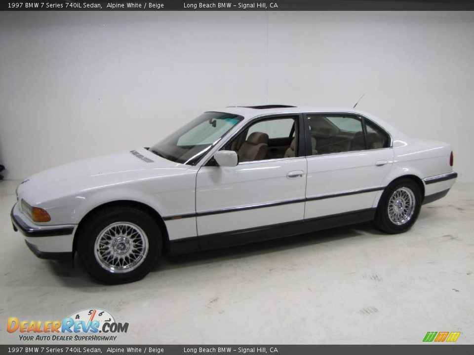1997 BMW 7 Series 740iL Sedan Alpine White / Beige Photo #11
