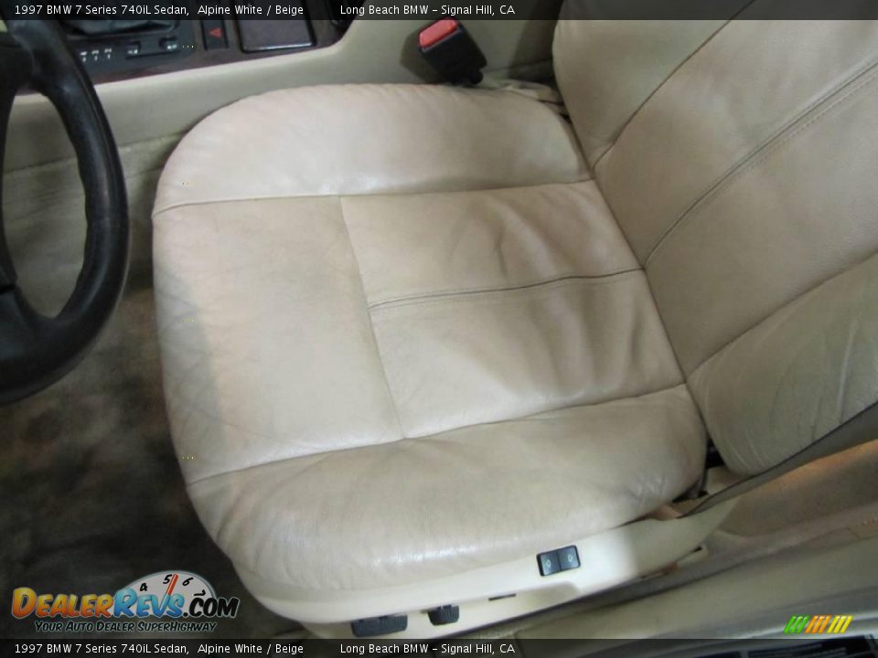1997 BMW 7 Series 740iL Sedan Alpine White / Beige Photo #19