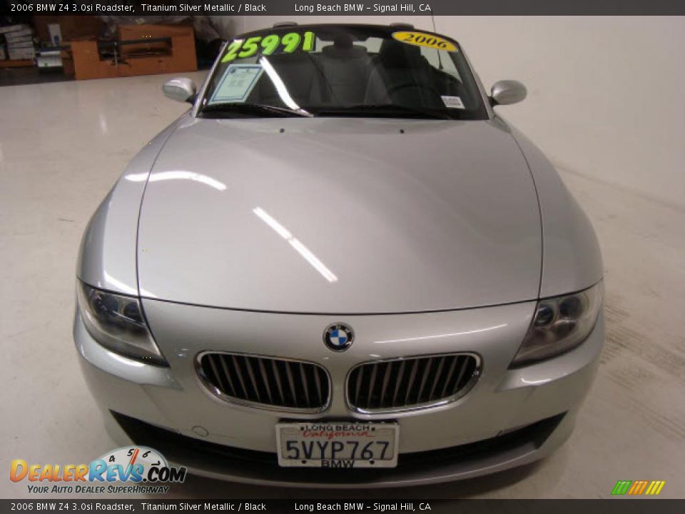 2006 BMW Z4 3.0si Roadster Titanium Silver Metallic / Black Photo #2