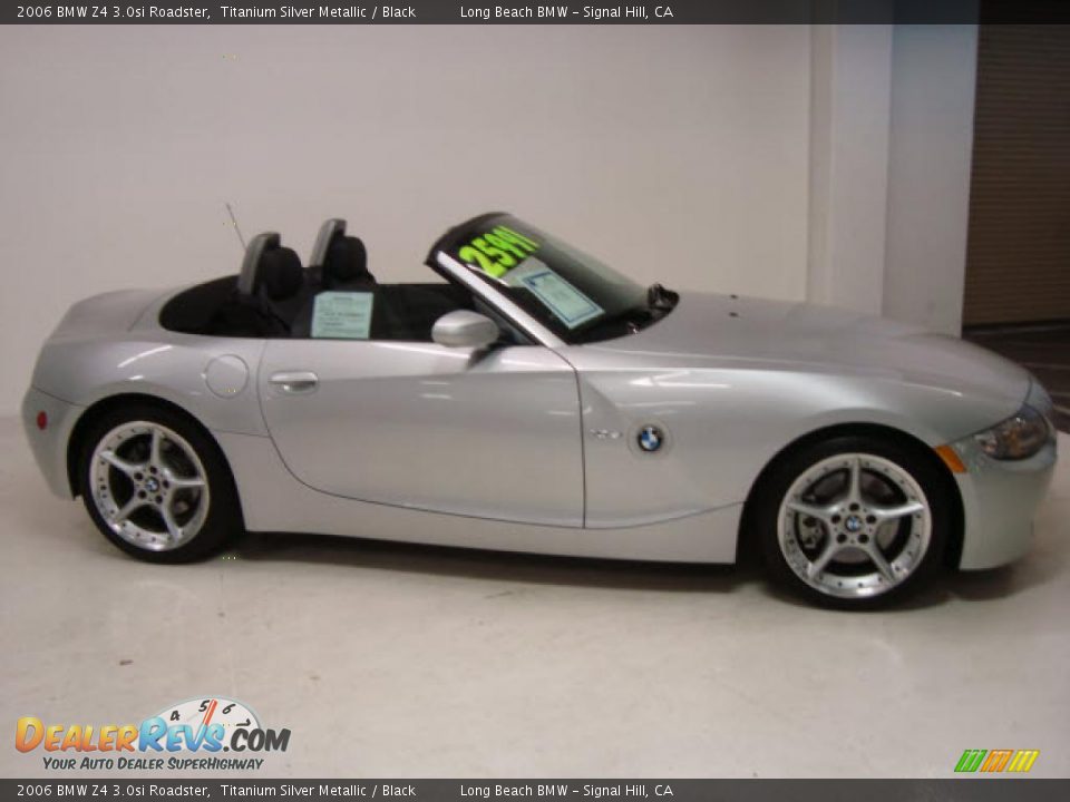 2006 BMW Z4 3.0si Roadster Titanium Silver Metallic / Black Photo #3