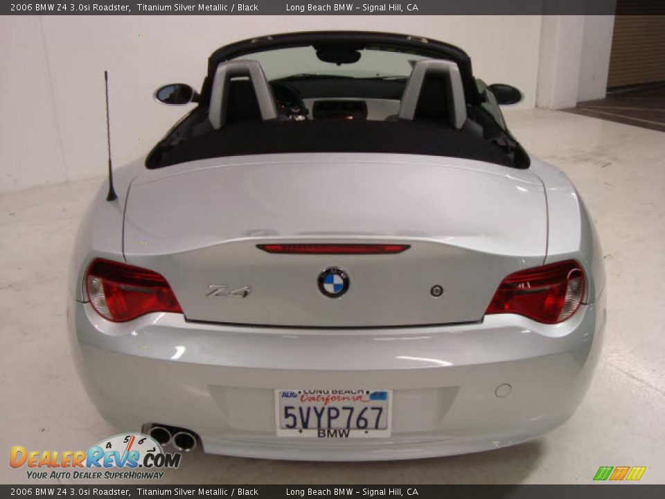 2006 BMW Z4 3.0si Roadster Titanium Silver Metallic / Black Photo #6