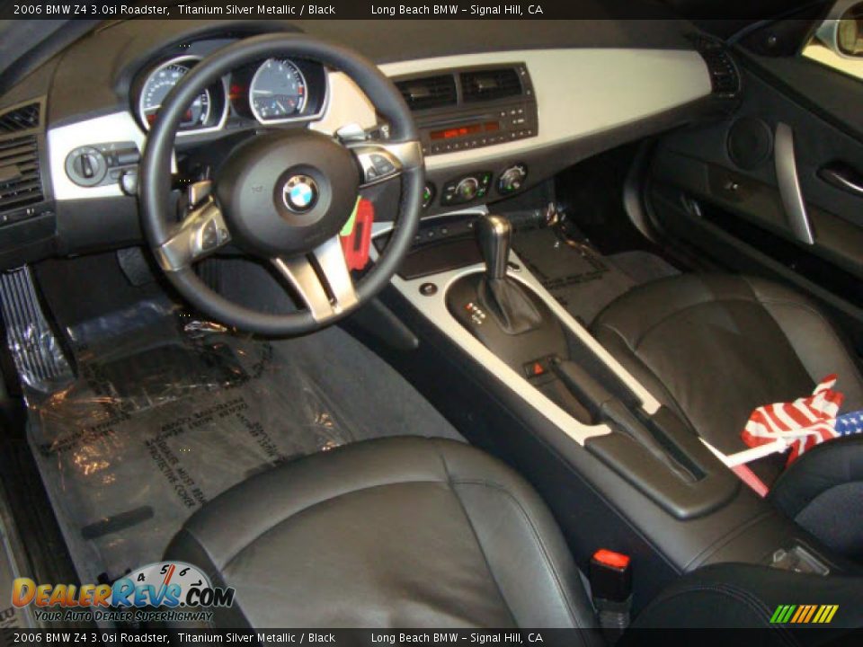 2006 BMW Z4 3.0si Roadster Titanium Silver Metallic / Black Photo #15