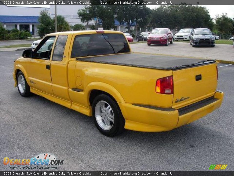 2003 Chevrolet S10 Xtreme Extended Cab Yellow / Graphite Photo #6
