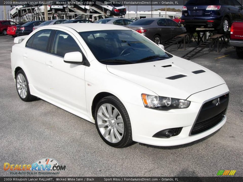 2009 Mitsubishi Lancer RALLIART Wicked White Satin / Black Photo #1