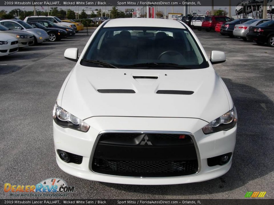 2009 Mitsubishi Lancer RALLIART Wicked White Satin / Black Photo #2