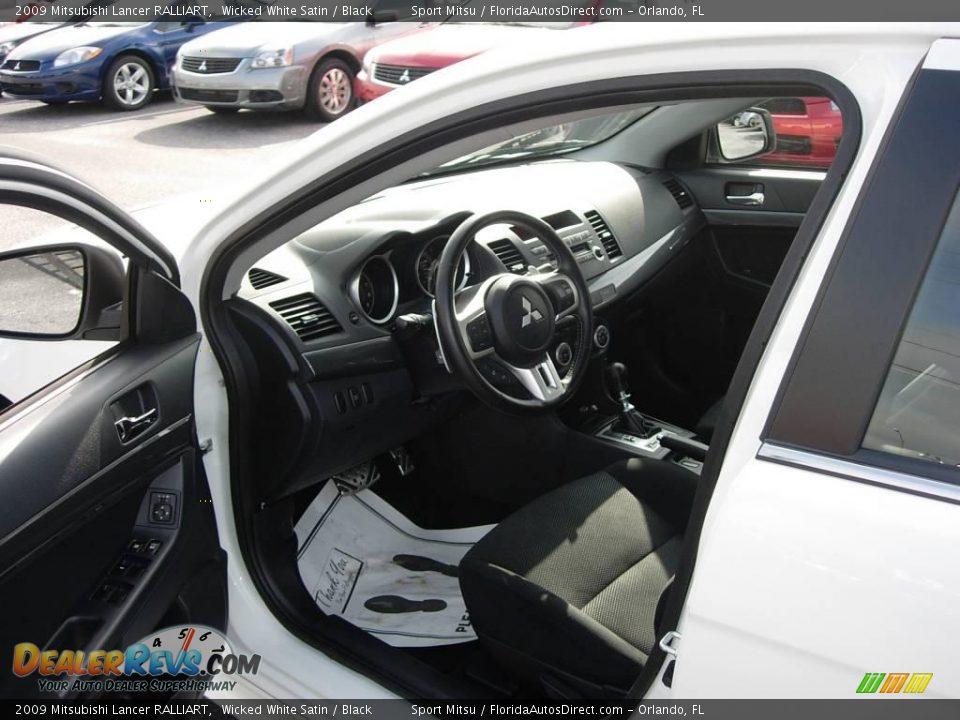 2009 Mitsubishi Lancer RALLIART Wicked White Satin / Black Photo #6