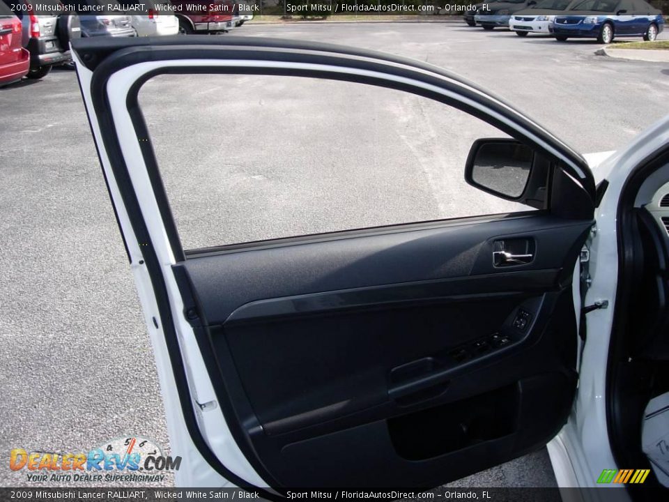 2009 Mitsubishi Lancer RALLIART Wicked White Satin / Black Photo #7