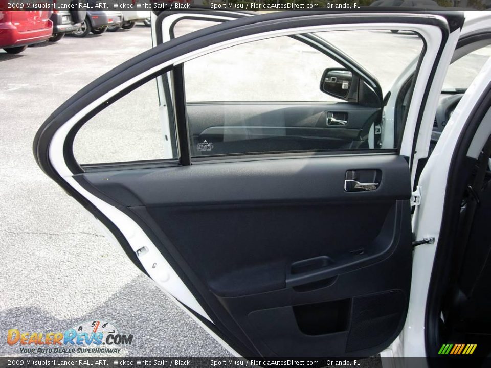 2009 Mitsubishi Lancer RALLIART Wicked White Satin / Black Photo #9