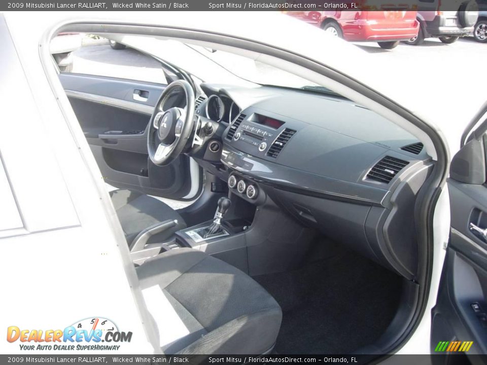 2009 Mitsubishi Lancer RALLIART Wicked White Satin / Black Photo #12