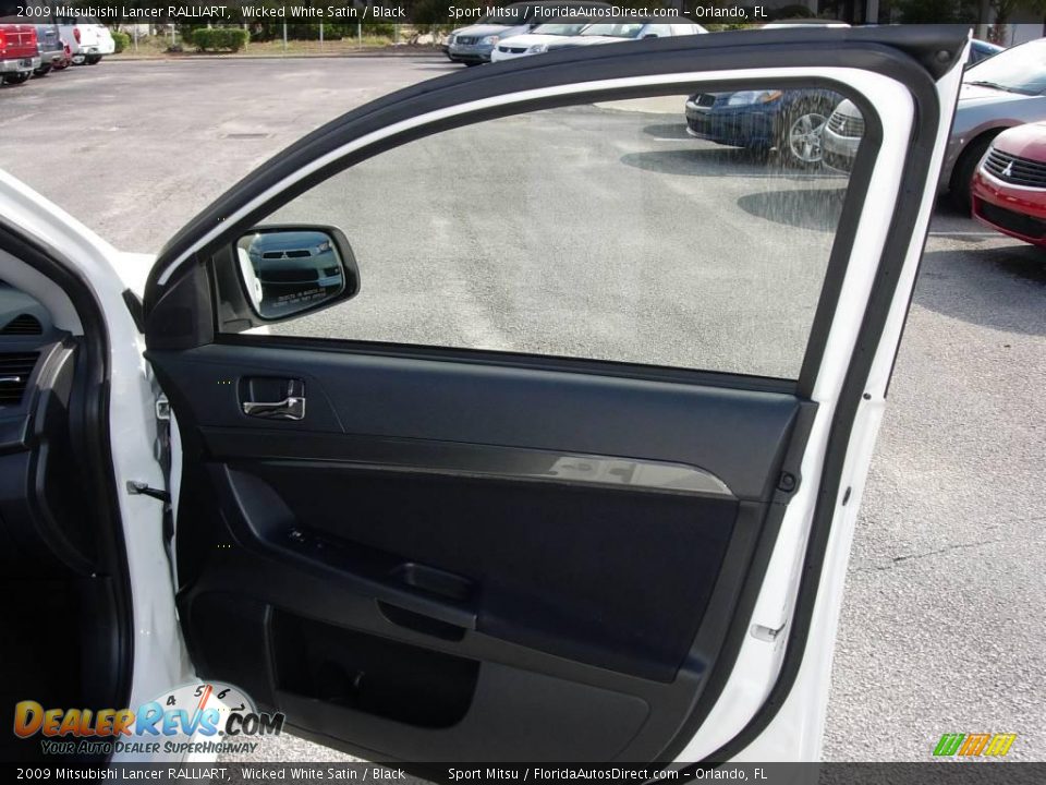 2009 Mitsubishi Lancer RALLIART Wicked White Satin / Black Photo #13