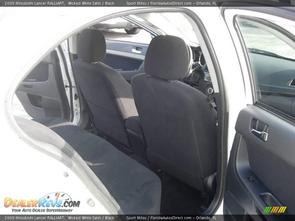 2009 Mitsubishi Lancer RALLIART Wicked White Satin / Black Photo #14