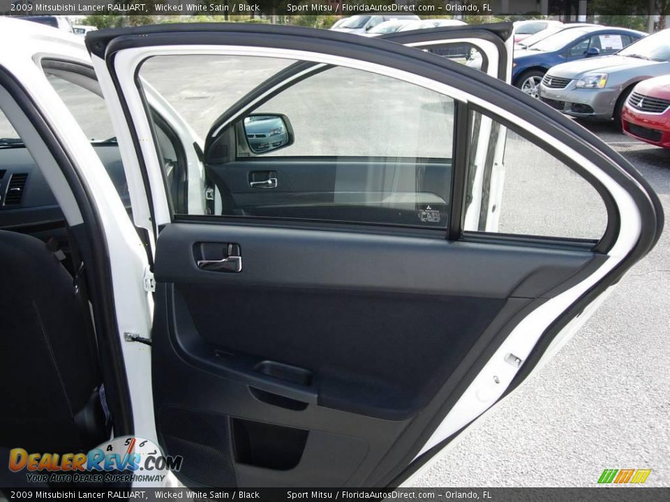 2009 Mitsubishi Lancer RALLIART Wicked White Satin / Black Photo #15