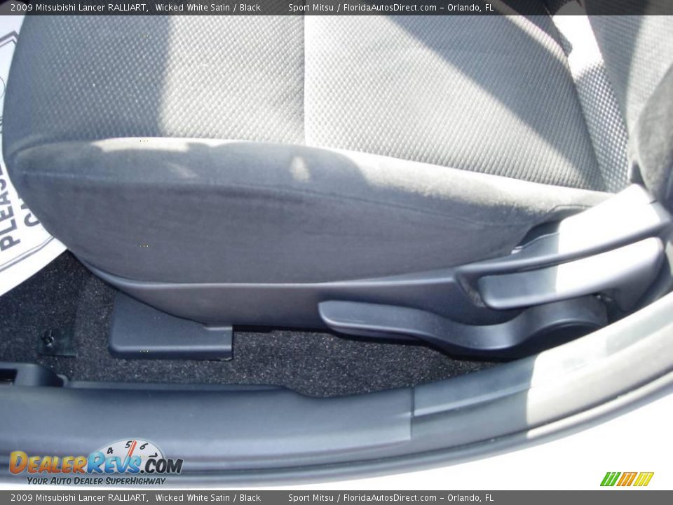 2009 Mitsubishi Lancer RALLIART Wicked White Satin / Black Photo #16