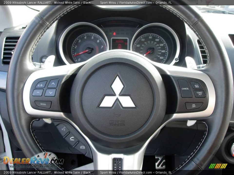 2009 Mitsubishi Lancer RALLIART Wicked White Satin / Black Photo #17