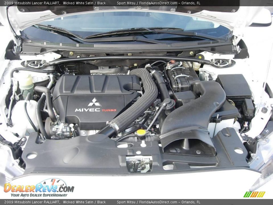 2009 Mitsubishi Lancer RALLIART Wicked White Satin / Black Photo #22